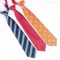 儿童领带定制 晚会节目表演领带 卡通学生领带定制logo 涤丝真丝领带定制工厂