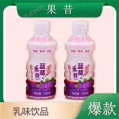 蓝莓果昔果味饮料350ml瓶装果味奶昔乳味饮料
