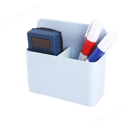 现货磁性收纳盒粉笔盒塑料工具盒吸附黑白板具笔筒
