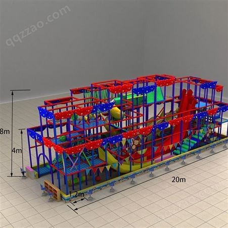 新型淘气堡儿童乐园 攀爬网 弹跳迷宫拓展设备定制 奇乐KIRA