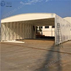 鸿禧制作无锡伸缩雨篷 移动式油布帆布棚房 马山大型油布篷搭建