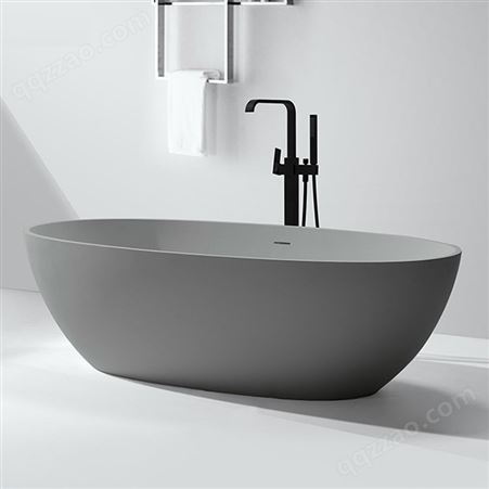 卫浴工厂浴室人造石浴缸 欧式酒店简约同款 一体落地式浴缸
