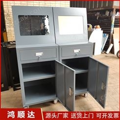厂家定制斜面PC工业电脑柜 显示器网络机柜
