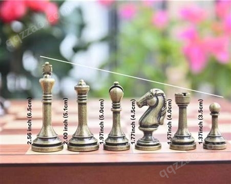 国际象棋高档礼盒套装实木折叠棋盘锌合金棋子西洋棋复古欧式摆件