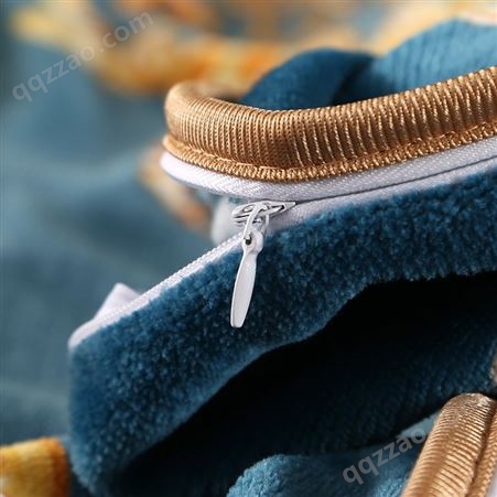 新款冬季加绒保暖四件套金貂绒牛奶绒床裙款床上用品家用