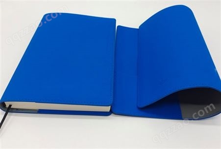 翔升优质印刷定制蓝色多功能内含卡槽真皮平装记事本