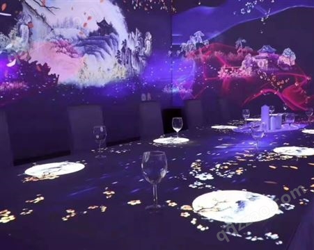 全息创意光影餐厅 裸眼3D投影互动宴会厅 沉浸式投影定制