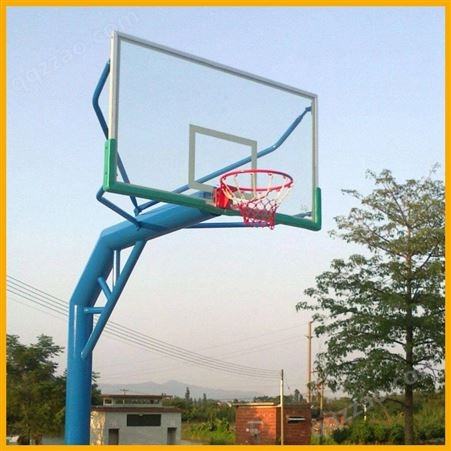 成人标准室外篮球架 钢化玻璃篮球架 隆胜体育 户外移动篮球架