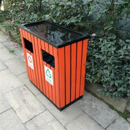 环保塑木垃圾桶厂家 隆胜供应 塑木垃圾桶 户外垃圾桶条 支持全国发货