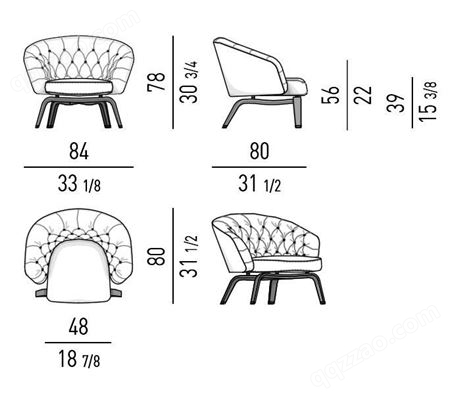 minotti家具 商务洽谈区休闲沙发桌椅定做/软体沙发椅酒店椅定做