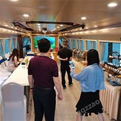 上海游船租赁 玛丽号游船 小型游船出租 30人游轮晚宴 游轮自助餐价格