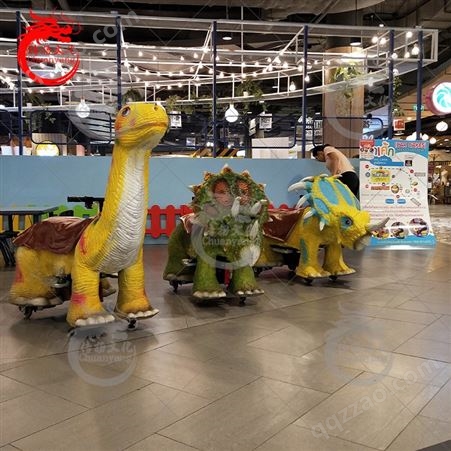仿真恐龙模型商场收费电动车软体硅胶儿童电瓶车游艺设施