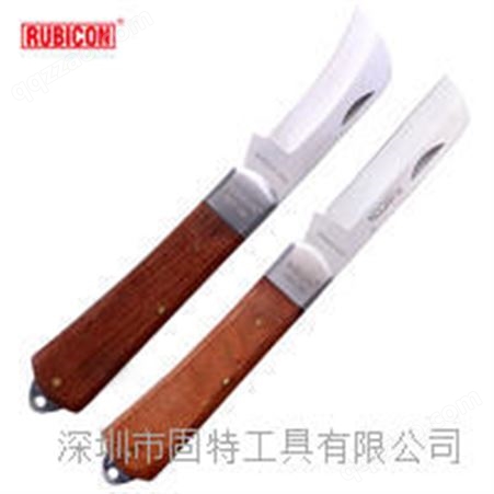 日本罗宾汉RUBICON日式不锈钢电工刀REK-200/REK-100直刃木柄电工