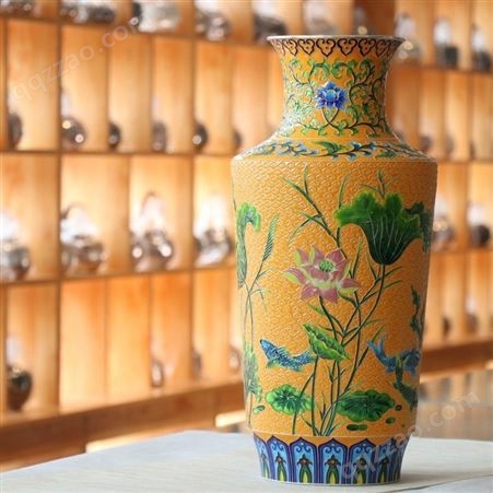 S999纯银客厅花瓶摆件 手工景泰蓝花瓶工艺品 开业商务礼品定制