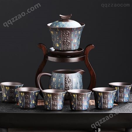紫砂功夫茶具套装茶盘家用全自动客厅简约办公室陶瓷泡茶壶台道海