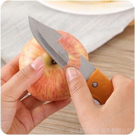 水果刀 家用多功能折叠削皮刀A820糖果色便携不锈钢瓜果刀批发